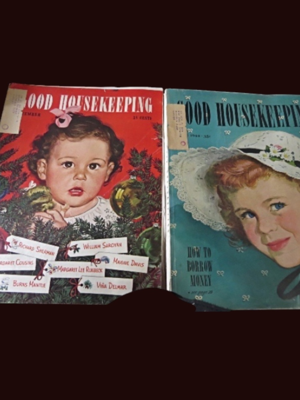 2 Vintage 1943 & 1949 GOOD HOUSEKEEPING Magazines